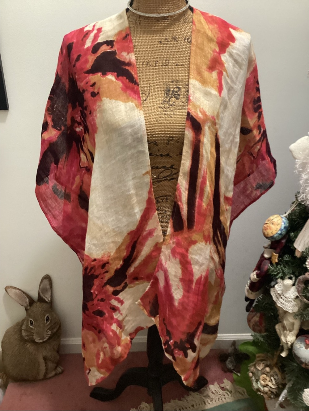 Chico’s Linen Watercolor Kimono